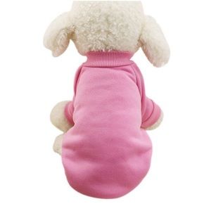 Pink Fleece Lined Cotton Pet Sweatshirt XL